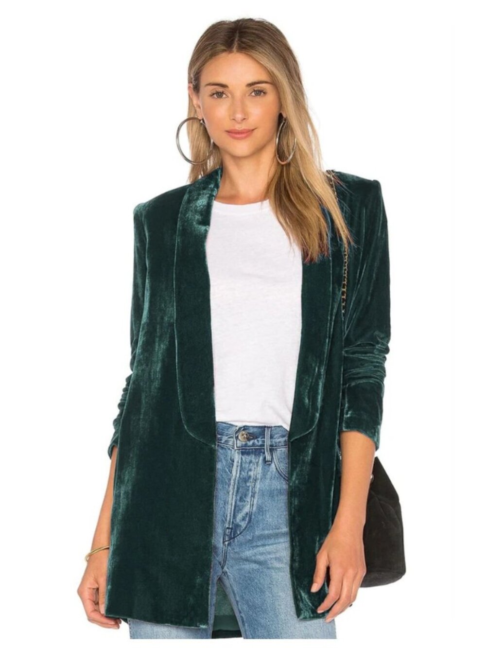Autres Filles Green Velvet Jacket Blazer sz M